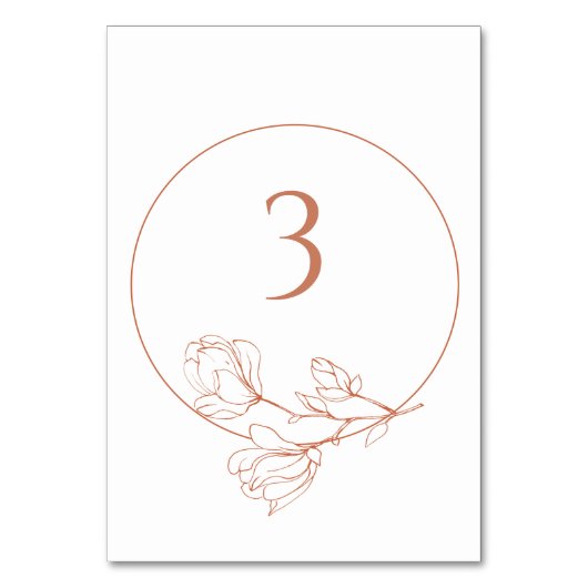 ANY NUMBERフローラ結婚Terracottaのテーブル番号 テーブルナンバー (正面)