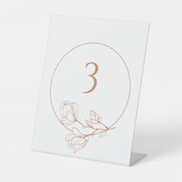 ANY NUMBERフローラ結婚Terracottaのテーブル番号 台座サイン