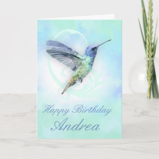 Any Occasion Custom Hummingbird Greeting Card カード (正面)