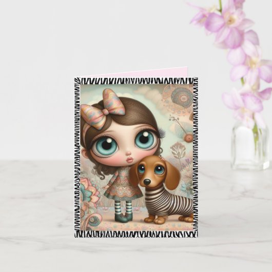 Any Occasion Dachshund Greeting Card カード (蘭)