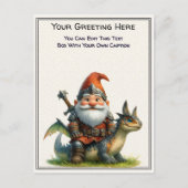 Any Occasion Gnome and Elven Warrior Storybook ポストカード (正面)