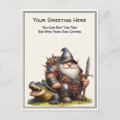 Any Occasion Gnome and Elven Warrior Storybook ポストカード (正面)