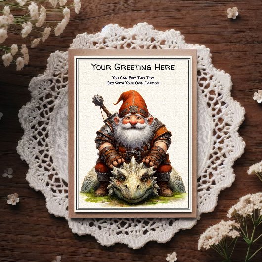 Any Occasion Gnome and Elven Warrior Storybook ポストカード