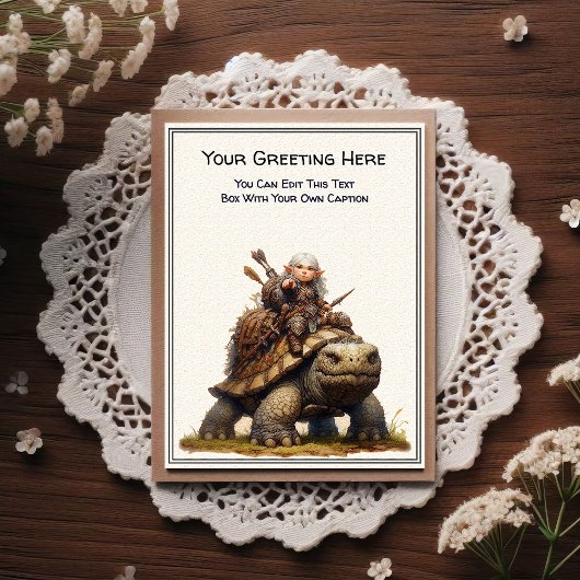 Any Occasion Gnome and Elven Warrior Storybook ポストカード