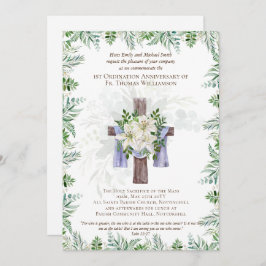 ANY Ordination Anniversary招待状素朴ウッド