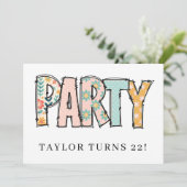 * Any PARTY DIY Invite Doodle Event Birthday 招待状 (スタンド正面)