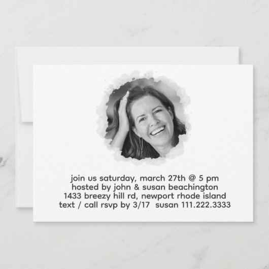 * Any PARTY DIY Invite Doodle  Event Birthday 招待状 (裏面)