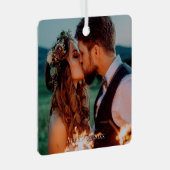 Any Personalized Dated Photo  メタルオーナメント (正面右)