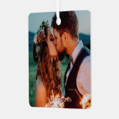 Any Personalized Dated Photo  メタルオーナメント (正面左)