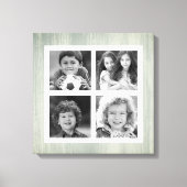 Any Photos白黒ターコイズ動揺してウッド キャンバスプリント (正面)