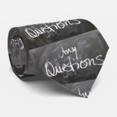 Any Questions Chalk Board文字 ネクタイ (ロール)