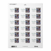 Any Script Christmas Photo Green差出人住所 ラベル (フルシート)