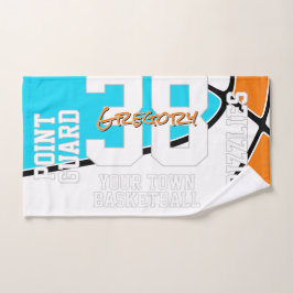 ANY team colors basketball athlete name ハンドタオル