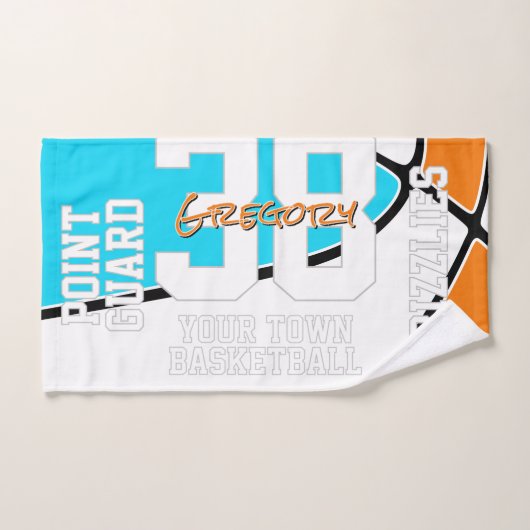 ANY team colors basketball athlete name ハンドタオル (ハンドタオル)