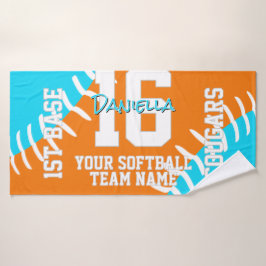 ANY team colors softball baseball athlete name バスタオルセット