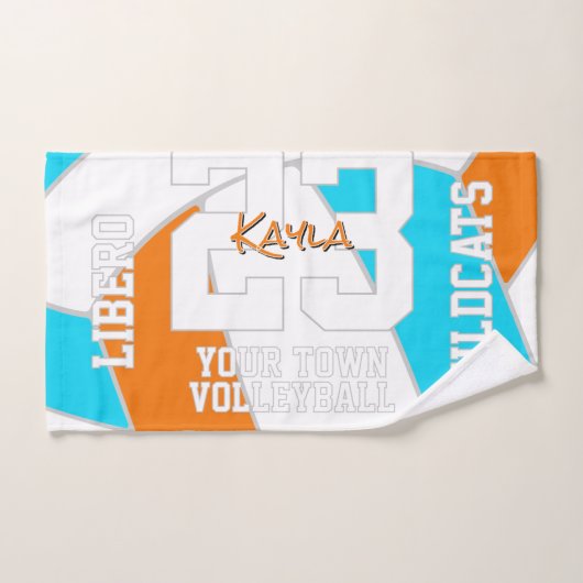 ANY team colors volleyball athlete name ハンドタオル (ハンドタオル)