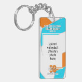 ANY team colors volleyball athlete photo キーホルダー (正面左)