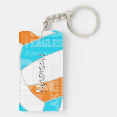 ANY team colors volleyball athlete photo キーホルダー (裏面)