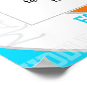 ANY team colors volleyball player + team photo ポスター (角)