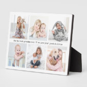 Any Text 6 Photo Collage Modern Minimal Keepsake フォトプラーク (側面)