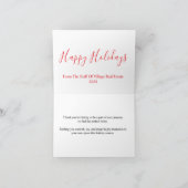 Any Text Happy Holidays Village Holiday Card シーズンカード (内部)