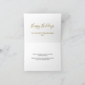 Any Text Snowy Homes Holiday Card シーズンカード (内部)