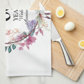Any Wedding (60) Elegant Floral Anniversary キッチンタオル (四つ折り)