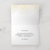 ANY Yearハッピーバースデー8 Photo Collage Black 箔グリーティングカード (内側レイダウン)