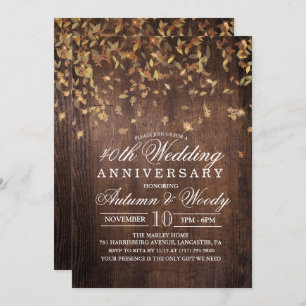 ANY YEAR -秋の結婚式記念日招待状 招待状