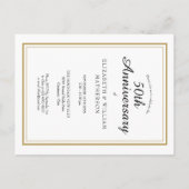 Any Year 結婚 Anniversary Photo招待状 ポストカード (裏面)