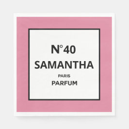 ANY YEAR Designer香水ボトル誕生日 スタンダードランチョンナプキン