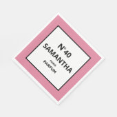 ANY YEAR Designer香水ボトル誕生日 スタンダードランチョンナプキン (角)