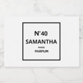 ANY YEAR Designer香水ボトル誕生日 スパークリングワインラベル (シングルラベル)