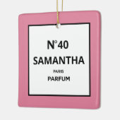 ANY YEAR Designer香水ボトル誕生日 セラミックオーナメント (左)