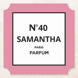 ANY YEAR Designer香水ボトル誕生日 ペーパーコースター