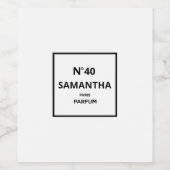 ANY YEAR Designer香水ボトル誕生日 ワインラベル (シングルラベル)