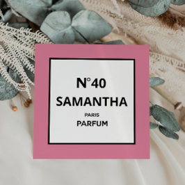 ANY YEAR Designer香水ボトル誕生日 招待状