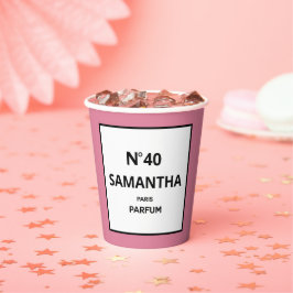 ANY YEAR Designer香水ボトル誕生日 紙コップ