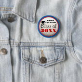Any Year Graduation Cool Red, White & Blue Buttons 缶バッジ (インサイチュ)