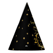 Any Year Happy New Year's Black金ゴールド時計 パーティーハット (左)