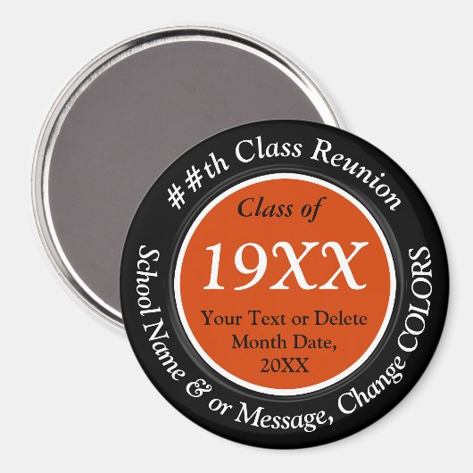 ANY YEAR, Orange, Black, Class懇親会 マグネット (正面/裏面)