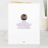 Any Year Purple金ゴールドパーソナライズされた記念日カード カード (裏面)