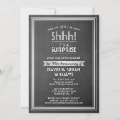 『ANY YEAR SUPLISE ANNIVERSY Chalkboard & Silver』 招待状 (正面)