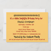 Any Year Suplise Birthday PartyテンプレートV02A 招待状 (裏面)