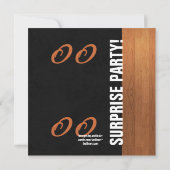 Any Year SUPPLISE誕生日ブラック金ゴールドウッドV02A 招待状 (裏面)