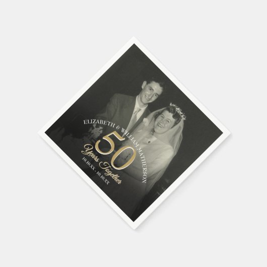 Any Year Togetherの結婚記念写真 スタンダードカクテルナプキン (角)