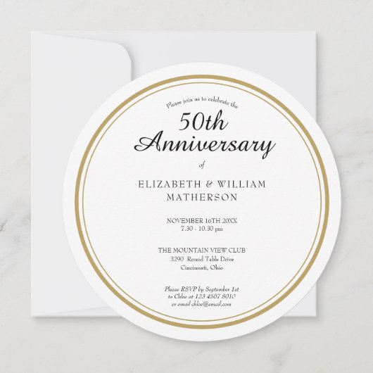 Any Year Togetherの結婚記念撮影サークル 招待状 (裏面)