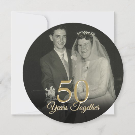 Any Year Togetherの結婚記念撮影サークル 招待状 (正面)