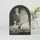 Any Year Together 結婚記念日 フォト アーチ 招待状 (スタンド正面)