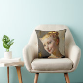 “Anya, Meticulously Content” – A Feminine Feline  クッション (椅子)